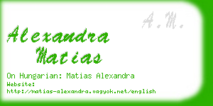 alexandra matias business card